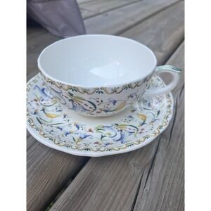 Vintage Gien Tuscany Tea Cup & Saucer  Western France